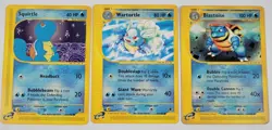 Pokemon Expedition 2002 Squirtle, Wartortle, Blastoise 132, 36/165 Non-Holo Card - Image 1