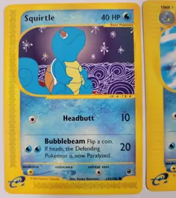 Pokemon Expedition 2002 Squirtle, Wartortle, Blastoise 132, 36/165 Non-Holo Card - Image 2