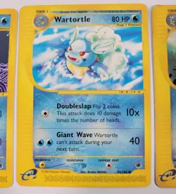 Pokemon Expedition 2002 Squirtle, Wartortle, Blastoise 132, 36/165 Non-Holo Card - Image 3