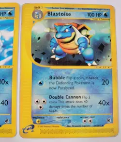 Pokemon Expedition 2002 Squirtle, Wartortle, Blastoise 132, 36/165 Non-Holo Card - Image 4