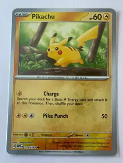 Pikachu 025/165 - Reverse Holo - 151 Set - Pokemon Card - NM - 1¢ start! - Image 1