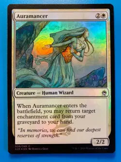 MTG 1x FOIL Auramancer # 6 Masters 25 M25 Pauper Magic the Gathering Card x1 NM - Image 1