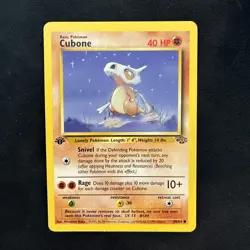 Pokemon TCG Cubone 1st Edition Jungle Card 50/64 EX - Image 1
