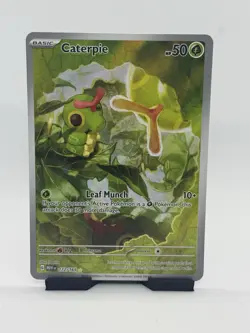 Pokemon TCG Caterpie 172/165 Scarlet & Violet 151 Holo Illustration Rare Card - Image 1