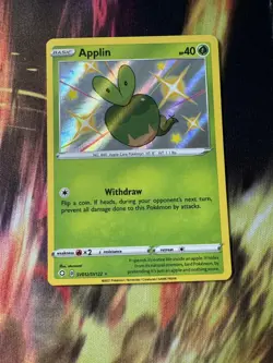 Applin SV012/SV122 Shining Fates NM Holo Foil Rare SHINY Pokemon Card - Image 1