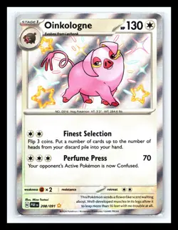 💥 Oinkologne # 208/091 Paldean Fates Baby Shiny Holo Rare - Pokemon Card 2024 - Image 1