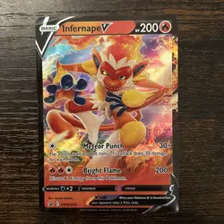 Pokemon Card Sword & Shield Black Star Promo SWSH252 Infernape V NM 2022 - Image 1