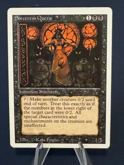 MTG - Magic The Gathering - Sorceress Queen - Revised - NP/NM! - Image 1