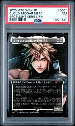 2025 MTG JPN WPN SPOTLIGHT SER: FINAL FANTASY CLOUD, MIDGAR MERCENARY PSA 7 - Image 1