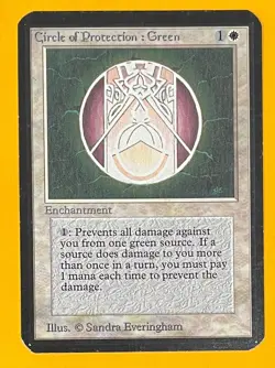 MTG CIRCLE OF PROTECTION: GREEN Alpha (OldManMTG 012-850) - Image 1