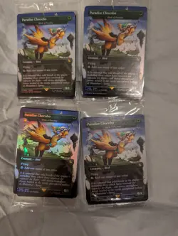 Paradise Chocobo Sealed (Borderless) MTG Final Fantasy Foil Set of 4 - Image 1