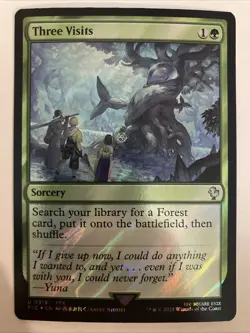 MTG: Three Visits (Surge Foil) Commander: Final Fantasy Surge Foil 0315 NM - Image 1