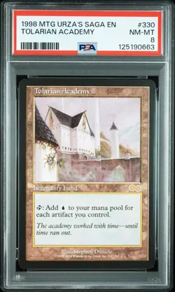 1998 MTG URZA'S SAGA #330 TOLARIAN ACADEMY PSA 8 - Image 1