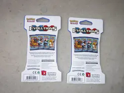 POKEMON XY EVOLUTIONS SLEEVED BOOSTER PACKS 2 CHARACTER SET BLISTER PACK 2016 - Image 2