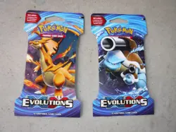 POKEMON XY EVOLUTIONS SLEEVED BOOSTER PACKS 2 CHARACTER SET BLISTER PACK 2016 - Image 4