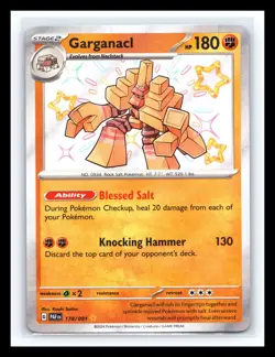 💥 Garganacl - 178/091 Pokemon TCG SV: Paldean Fates Shiny Rare Holo 2024 - Image 1