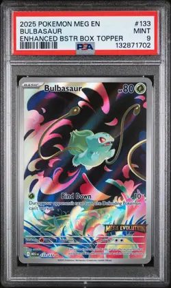 2025 POKEMON MEG EN-MEGA EVOLUTION ENHANCED BOOSTER BOX TOPPER BULBASAUR PSA 9 - Image 1
