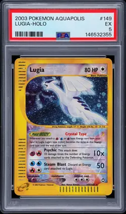 2003 POKEMON AQUAPOLIS #149 LUGIA-HOLO PSA 5 - Image 1
