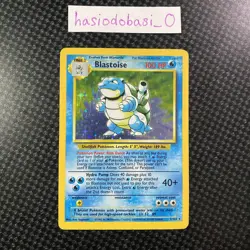 Pokemon Blastoise 2/102 Base Set Holo Rare WOTC LP / MP Condition - Image 1