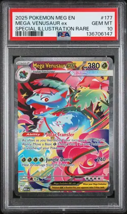 2025 POKEMON MEGA EVOLUTION SPECIAL ILLUSTRATION RARE MEGA VENUSAUR EX PSA 10 - Image 1