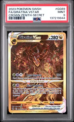 2023 POKEMON SWORD & SHIELD CROWN ZENITH SECRET FULL ART/GIRATINA VSTAR PSA 9 - Image 1