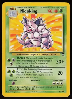 Nidoking 31/110 Rare Legendary Collection Unlimited Pokemon - Image 1