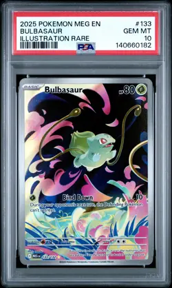 2025 POKEMON MEG EN-MEGA EVOLUTION ILLUSTRATION RARE #133 BULBASAUR PSA 10 - Image 1