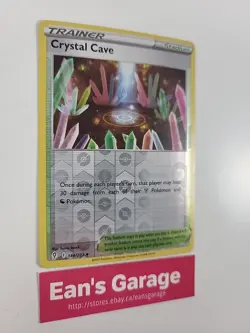 Pokemon Trainer Crystal Cave 144/203 Evolving Skies Reverse Holo Uncommon - MN - Image 2