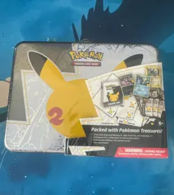 Pokemon 25th Anniversary Celebrations Treasure Chest Lunchbox Tin Factory SEALED - Image 1