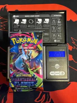 22.55g HEAVY - Pokemon TCG M-E Phantasmal Flames Booster Pack Sealed / Semi GoDU - Image 1