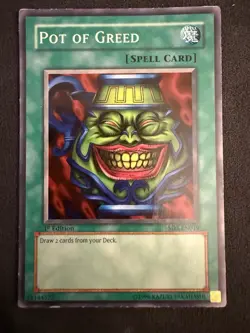 Konami Yu-Gi-Oh! Pot of Greed Spell-Normal SD3-EN019 1st Edition - Image 1