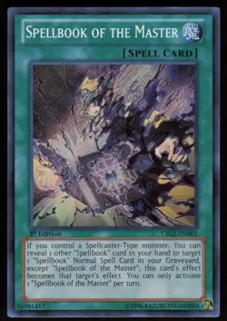 Spellbook of the Master CBLZ-EN062 Secret Rare Cosmo Blazer 1st Edition Yu-Gi-Oh - Image 1