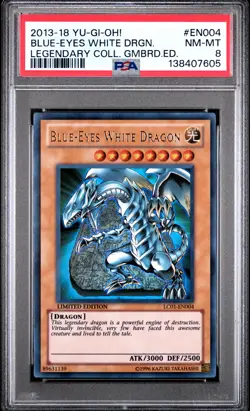 2013-2018 YU-GI-OH! LEGEND COLL GAMEBOARD EDITION BLUE-EYES WHITE DRAGON PSA 8 - Image 1