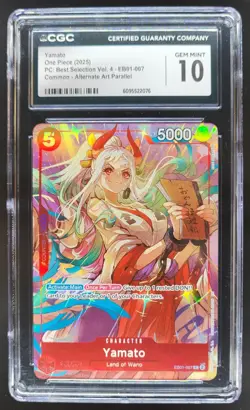 2025 ONE PIECE CCG YAMATO ALT ART EB01-007 CGC 10 B PT - Image 1