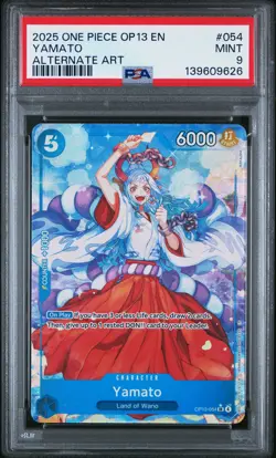 2025 ONE PIECE OP13-CARRYING ON HIS WILL ALTERNATE ART #054 YAMATO PSA 9 - Image 1