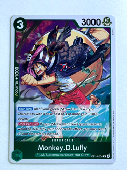 One Piece The Azure Sea's Seven Monkey .D. Luffy SR OP14-013 CPics and Desc - Image 3
