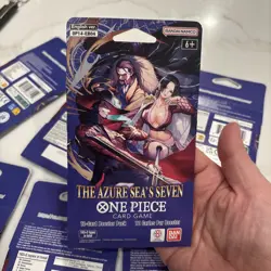One Piece OP14 THE AZURE SEA’S SEVEN Sleeved Booster Packs Lot Of 7 - Image 3