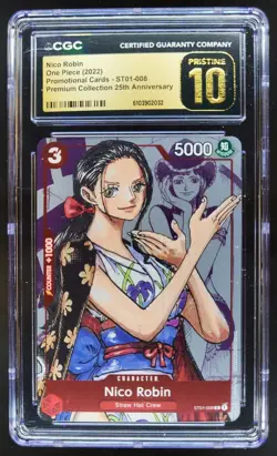 2022 ONE PIECE NICO ROBIN 25TH PROMO ST01-008 CGC 10 PRISTINE D PT - Image 1