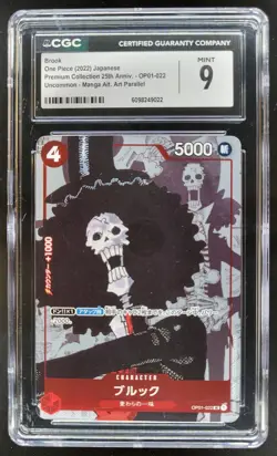 2022 One Piece Japanese Romance Dawn Brook #OP01-022 Manga Alt Art CGC 9 B PT - Image 1