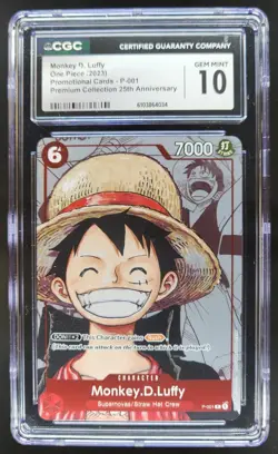 2023 ONE PIECE CCG JAPANESE MONKEY D. LUFFY MANGA ALT ART P-001 CGC 10 C PT - Image 1