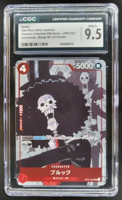 2022 One Piece Japanese Romance Dawn Brook #OP01-022 Manga Alt Art CGC 9.5 B PT - Image 1