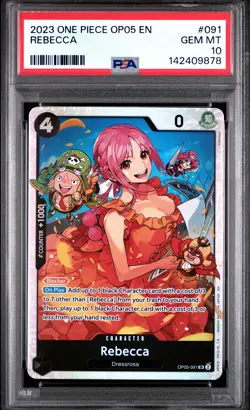 2023 ONE PIECE OP05-AWAKENING OF THE NEW ERA #091 REBECCA PSA 10 - Image 1