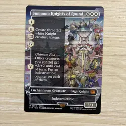 Summon: Knights of Round *Borderless* | FIN Final Fantasy | NM | MTG FFVII Saga - Image 1