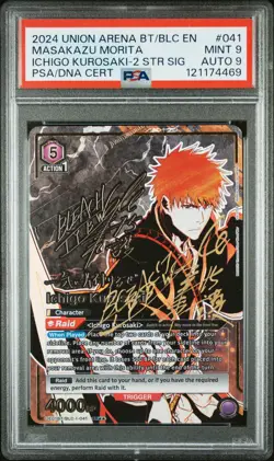 2024 UNION ARENA BT/BLC 2 STAR SIG #041 ICHIGO KUROSAKI PSA 9 AUTO 9 - Image 1
