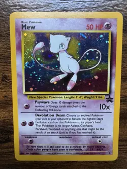 Mew Black Star Promo Holo Rare Pokemon WOTC 09/53 WITH SWIRL!! - Image 1