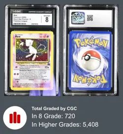 Mew 09/53 Wotc Black Star Promo Holo 2000 CGC 8 NM/MINT - Image 1