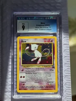 Mew 09/53 Wotc Promo Holo SWIRL CGC 9 - Pokemon Card - Black Star Promo! - Image 2