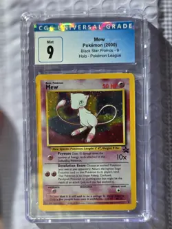 Mew 09/53 Wotc Promo Holo SWIRL CGC 9 - Pokemon Card - Black Star Promo! - Image 3