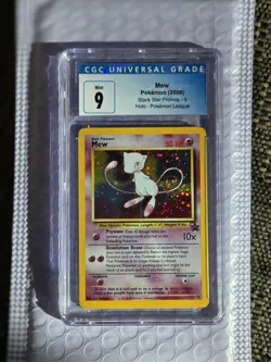Mew 09/53 Wotc Promo Holo SWIRL CGC 9 - Pokemon Card - Black Star Promo! - Image 5