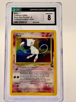 Pokemon TCG Mew #9 Holo Black Star Promo WOTC 2000 CGC 8 - Image 1
